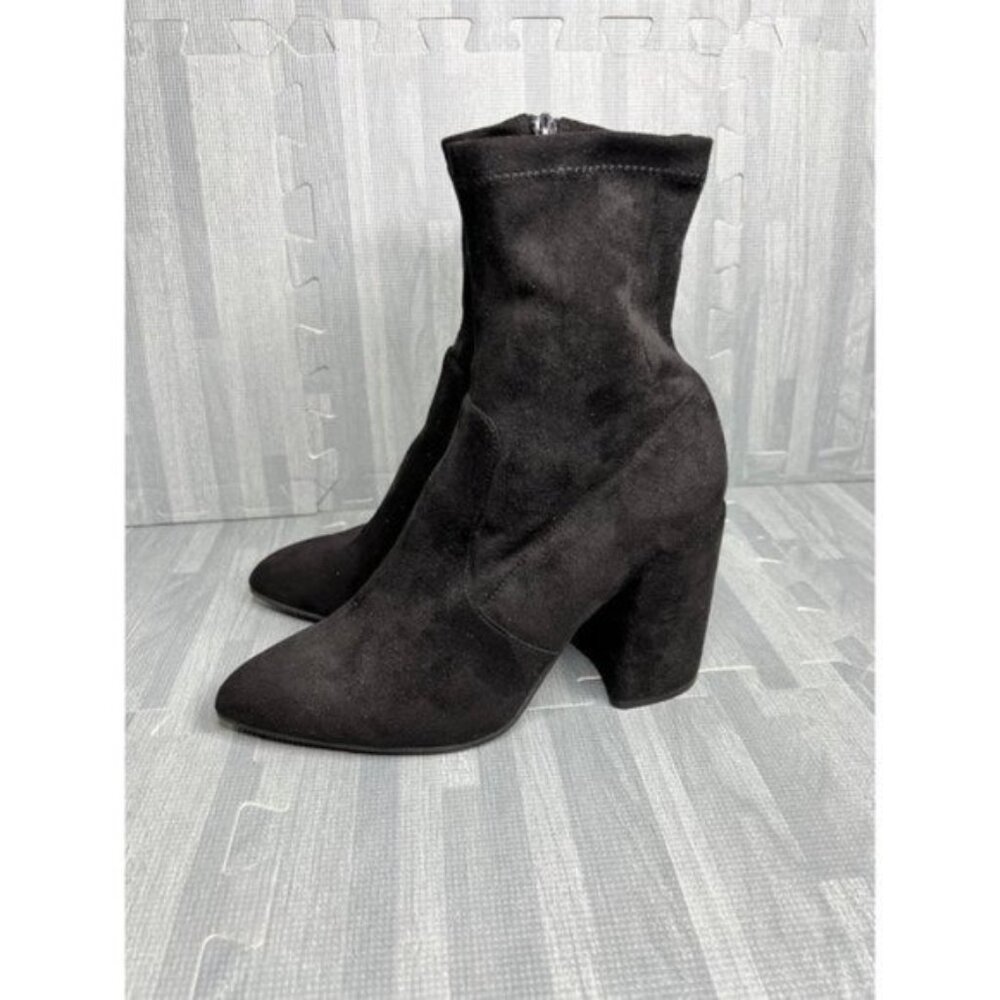 Steve Madden Taught Boots Black Women's Size 9 Faux Suede